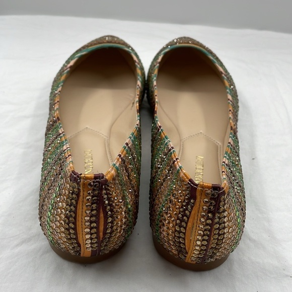 NWOB. ENZO ANGIOLINI Glitter Rhinestone Studded Flats. 8.5M. - Picture 9 of 13